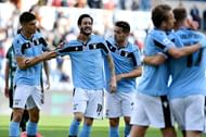Lazio players in action.